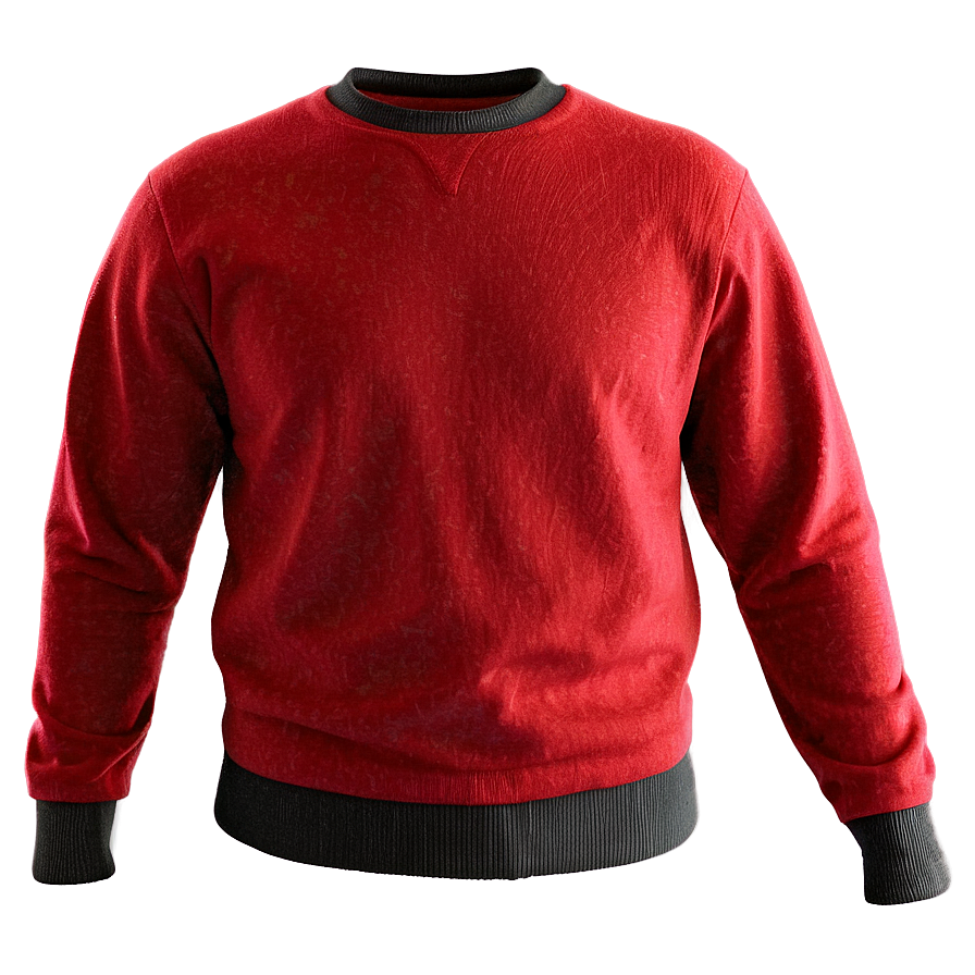 Crew Neck Red Sweater Png 27