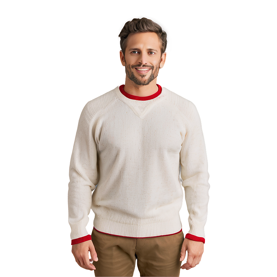 Crewneck Pullover With Contrast Trim Png 06272024