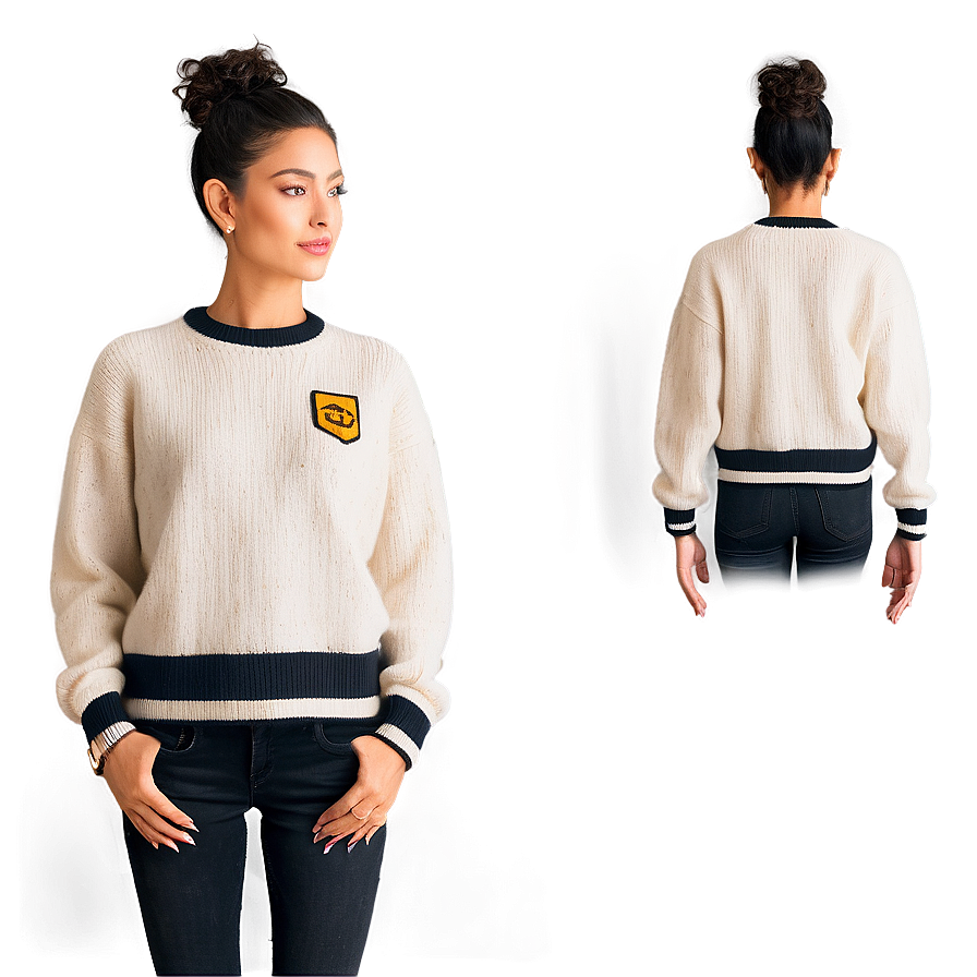 Crewneck Sweater With Patch Png 60