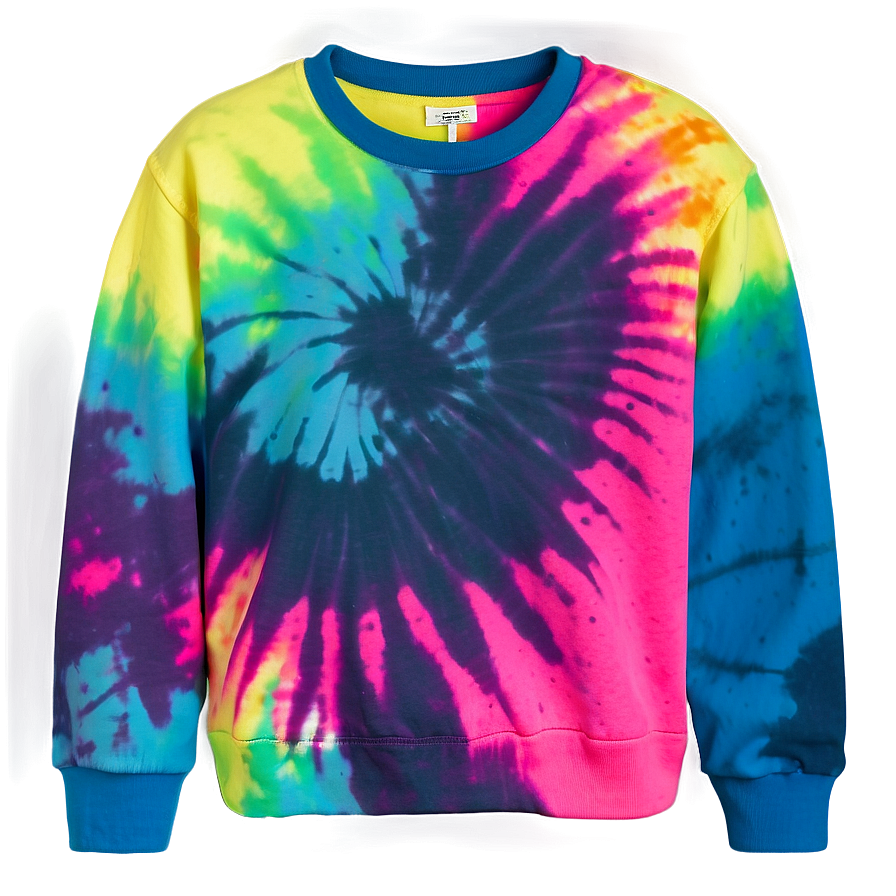 Crewneck Top With Tie Dye Png 85