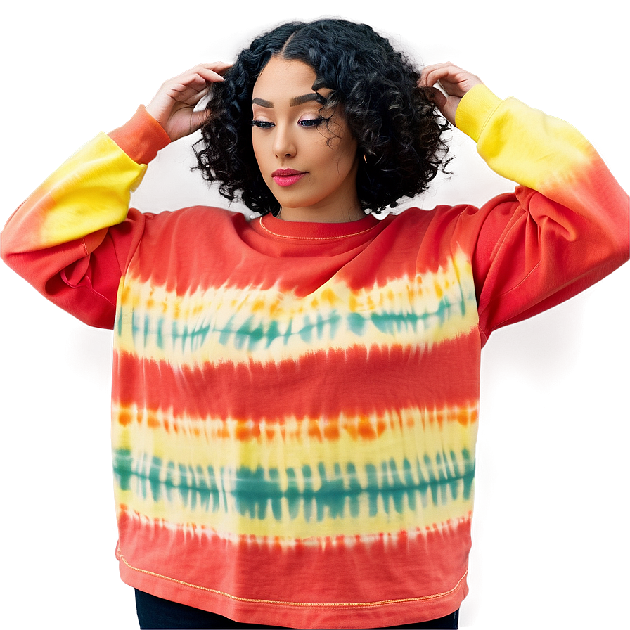 Crewneck Top With Tie Dye Png Gya