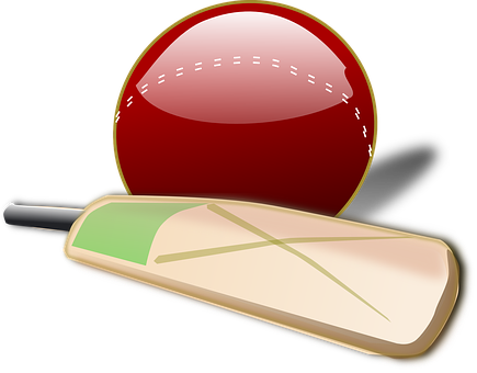 Cricket Balland Bat Illustration PNG with transparent background