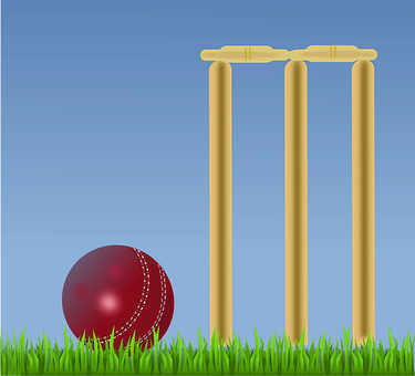 Cricket Balland Stumps PNG with transparent background