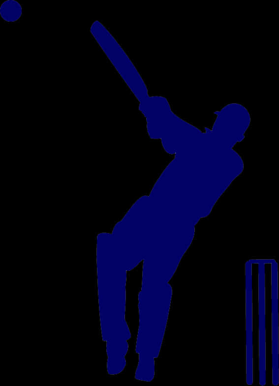 Cricket Batsman Silhouette