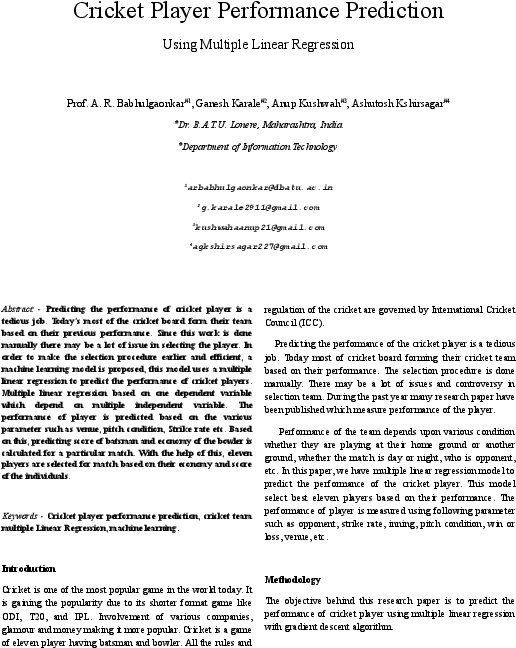 Cricket Player Performance Prediction Research PNG with transparent background