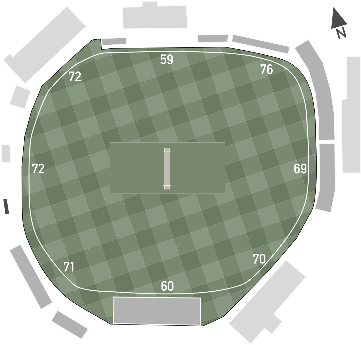 Cricket Stadium Layout Plan PNG with transparent background