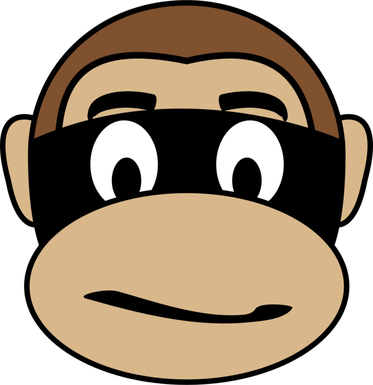 Criminal, Face, Gangster, Monkey - Monkey Face Clipart, HD Png Download PNG with transparent background