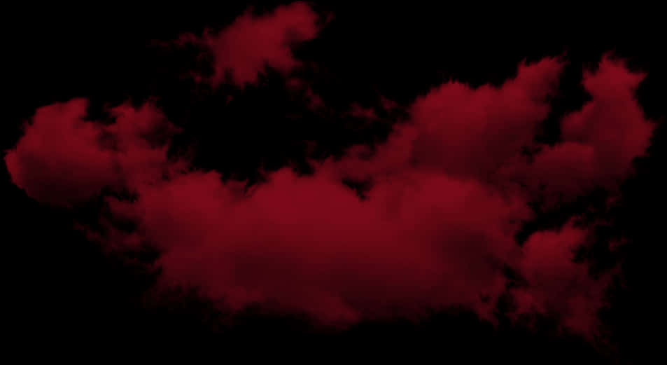 Crimson Clouds Abstract PNG with transparent background
