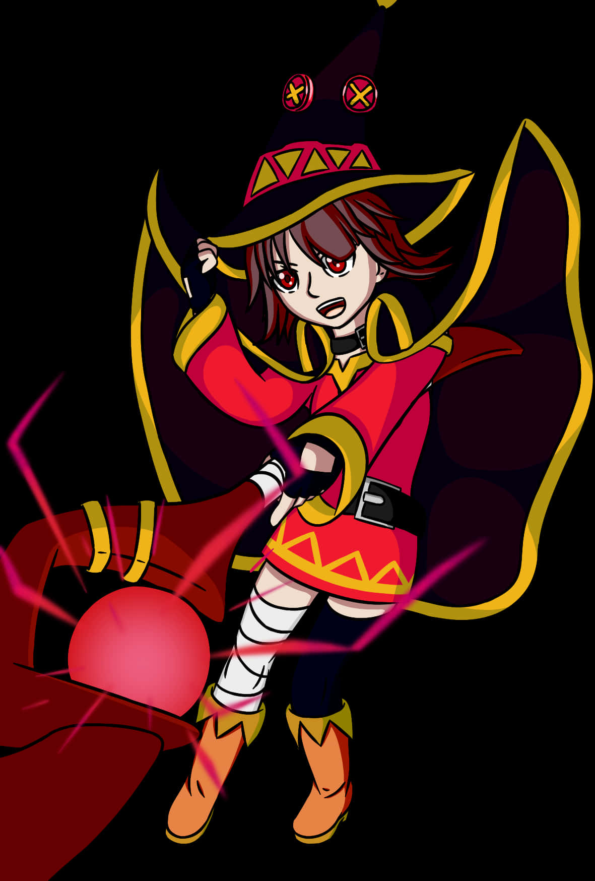 Crimson Demon Megumin - Cartoon, HD Png Download PNG with transparent background