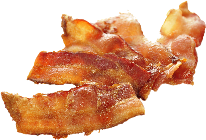 Crispy Bacon Strips Transparent Background