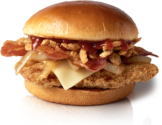Crispy_ Chicken_ Bacon_ Cheeseburger PNG with transparent background