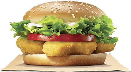 Burger King Chicken Nuggets Burger PNG with transparent background