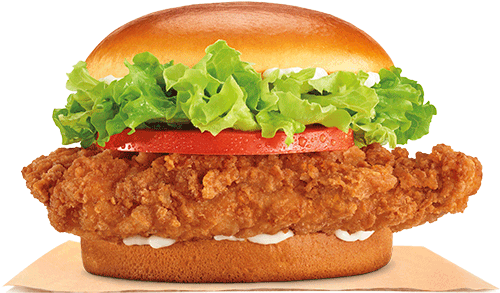 Our New Crispy Sandwich Is A Premium White Meat Chicken - Burger King Crispy Chicken Burger PNG with transparent background