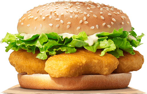 Crispy Chicken Burger Isolated