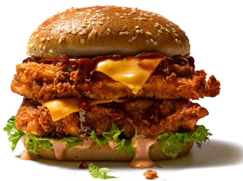 Crispy Chicken Cheeseburger Deluxe.png PNG with transparent background