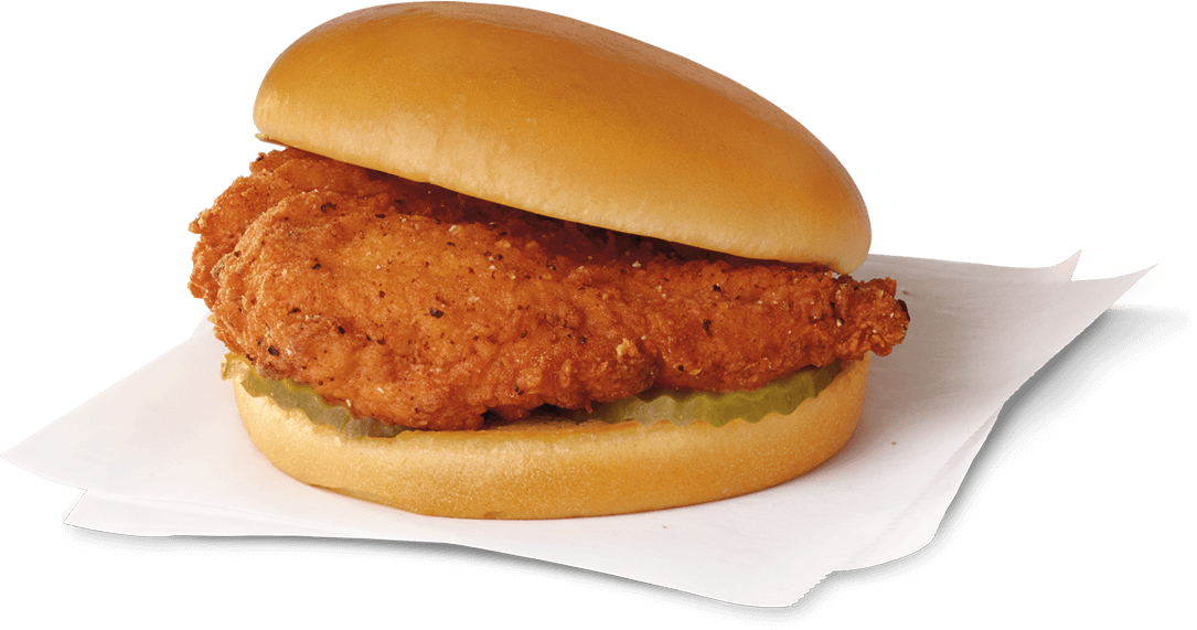 Crispy Chicken Sandwich PNG with transparent background