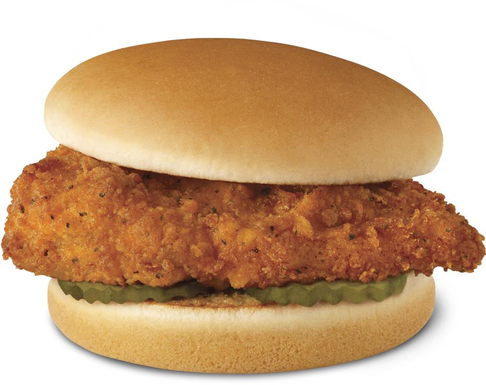 Crispy Chicken Sandwich PNG with transparent background