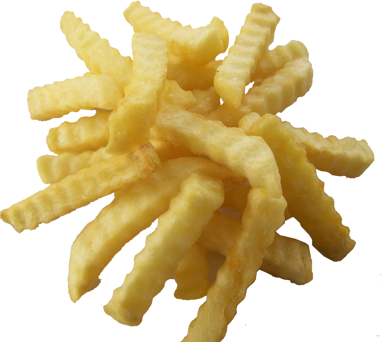 Crispy Crinkle Cut Fries PNG with transparent background