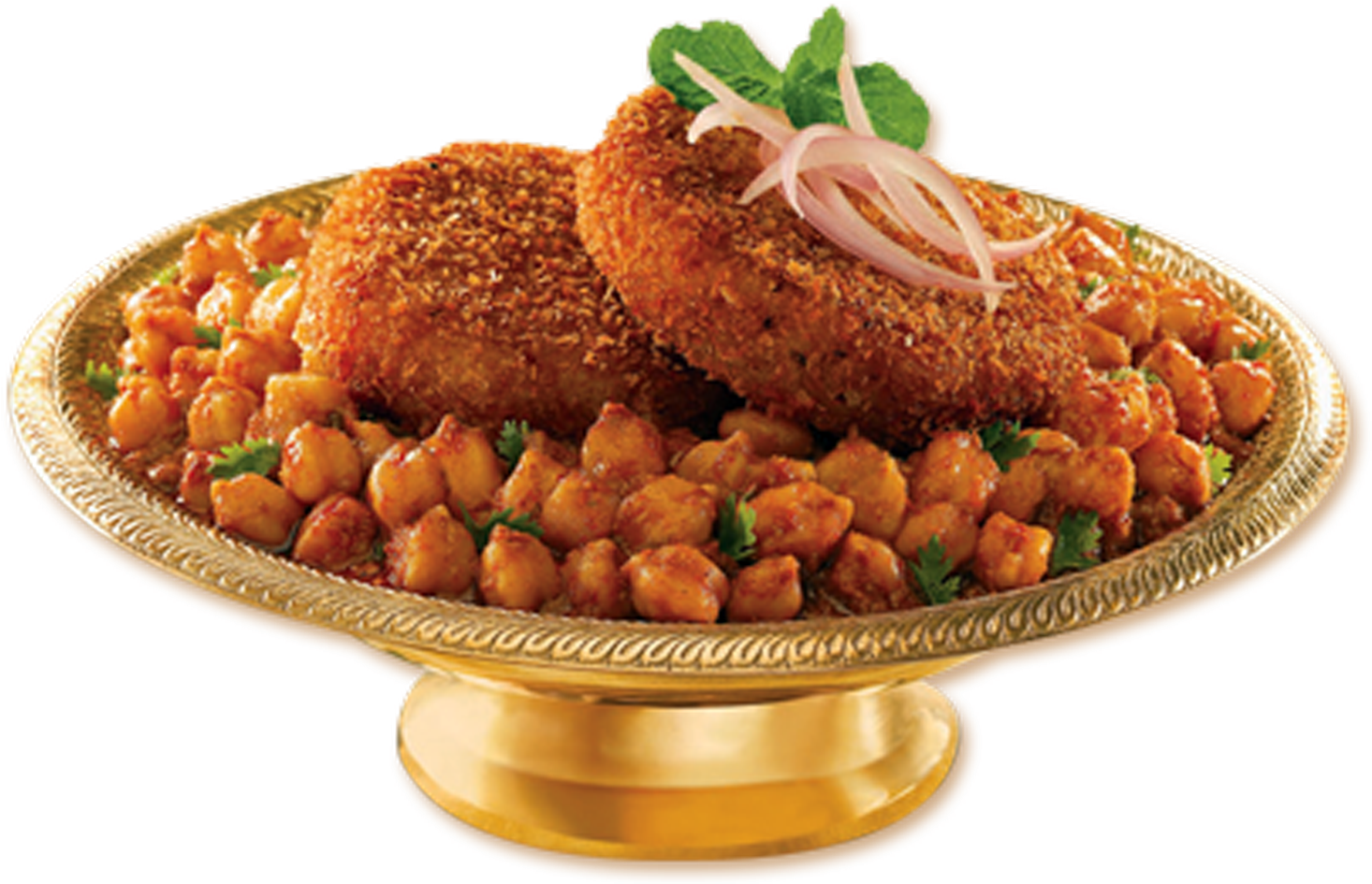 Crispy Cutlets Chickpeas Dish