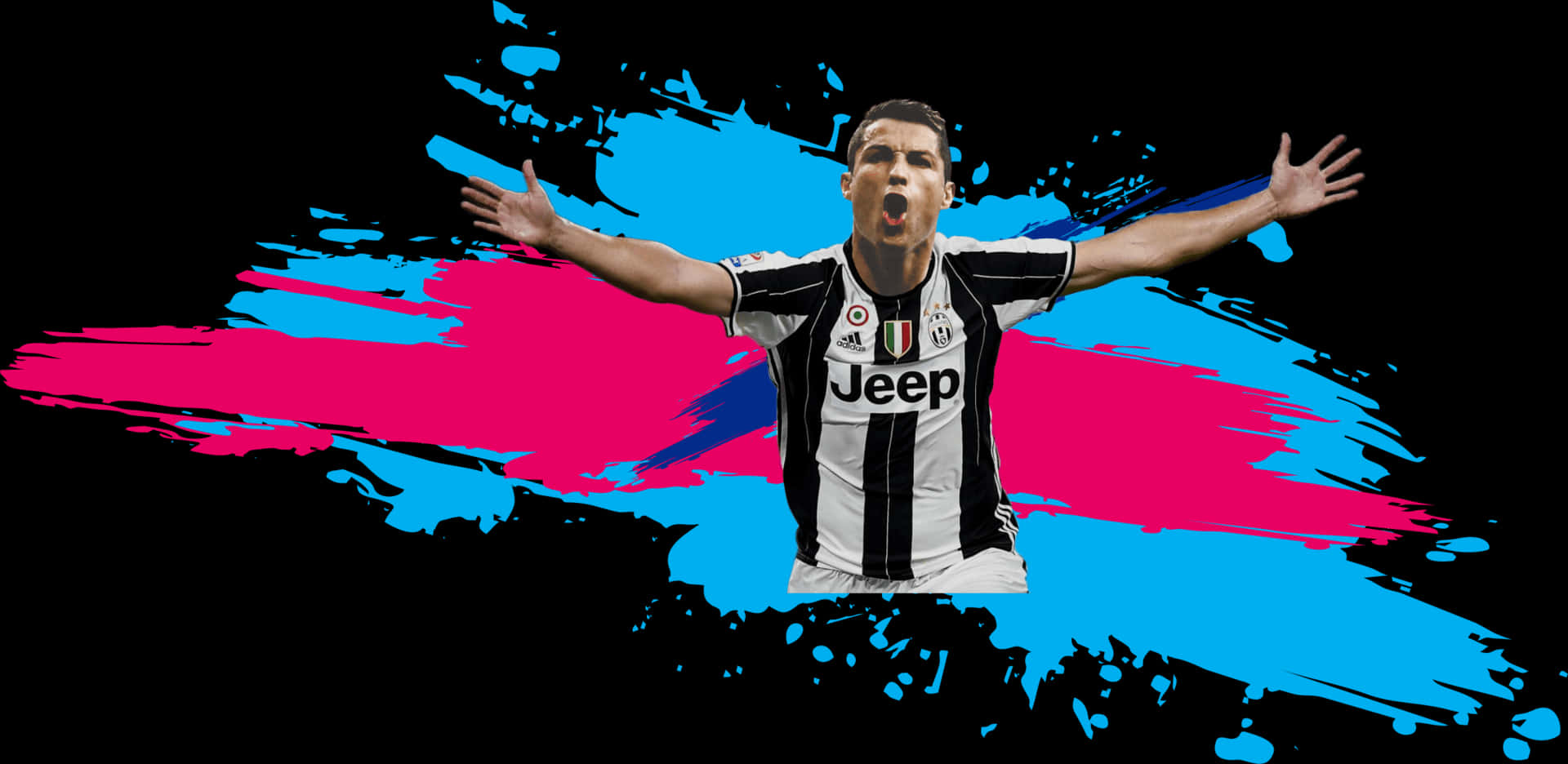 Cristiano Ronaldo Juventus Celebration Art