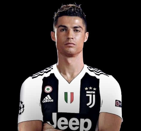 Cristiano Ronaldo Juventus Portrait PNG with transparent background