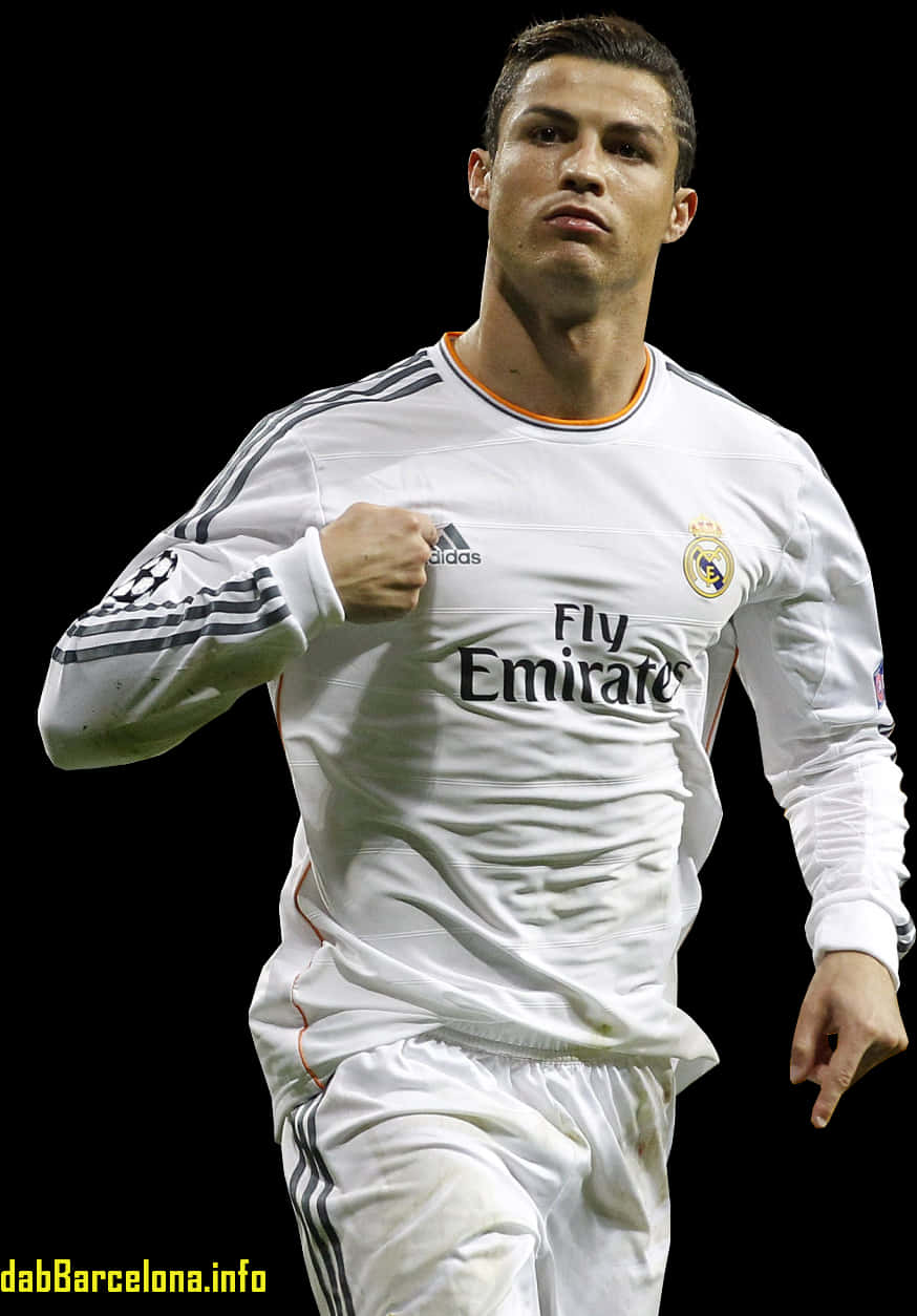 Cristiano Ronaldo Real Madrid Kit PNG with transparent background