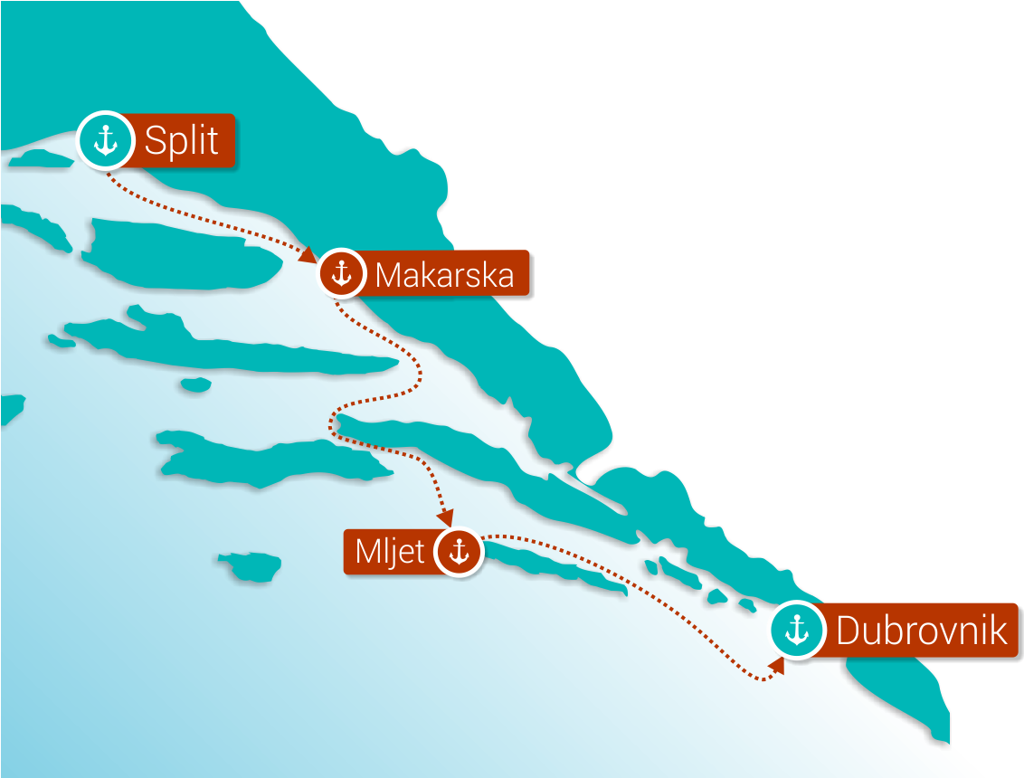 Croatian Coastline Map