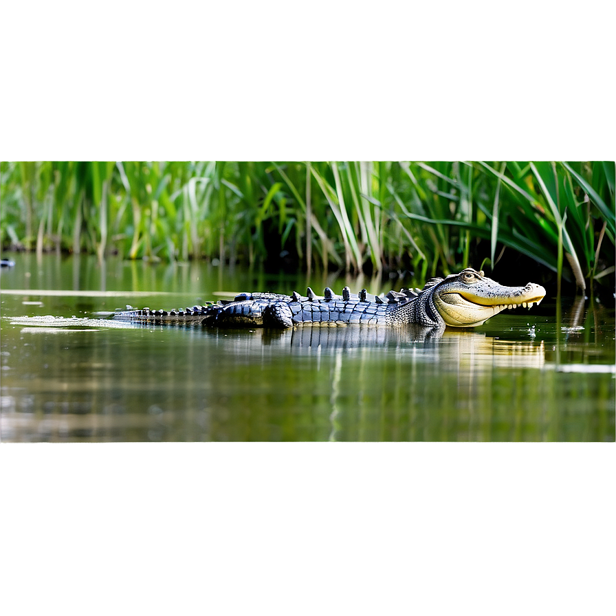 Crocodile In Swamp Png Pwq