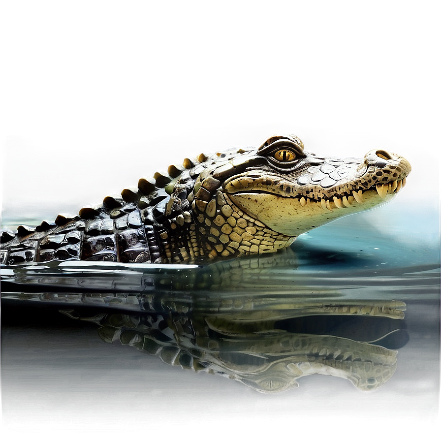 Crocodile In Water Png Fvp