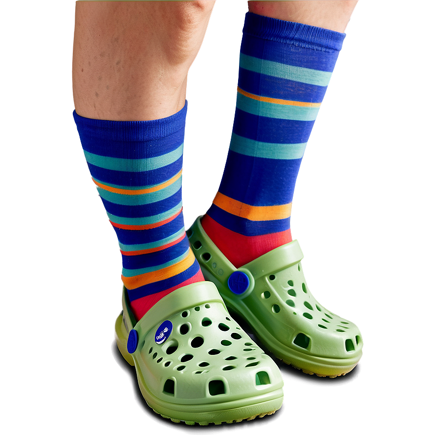 Crocs With Socks Trend Png 8