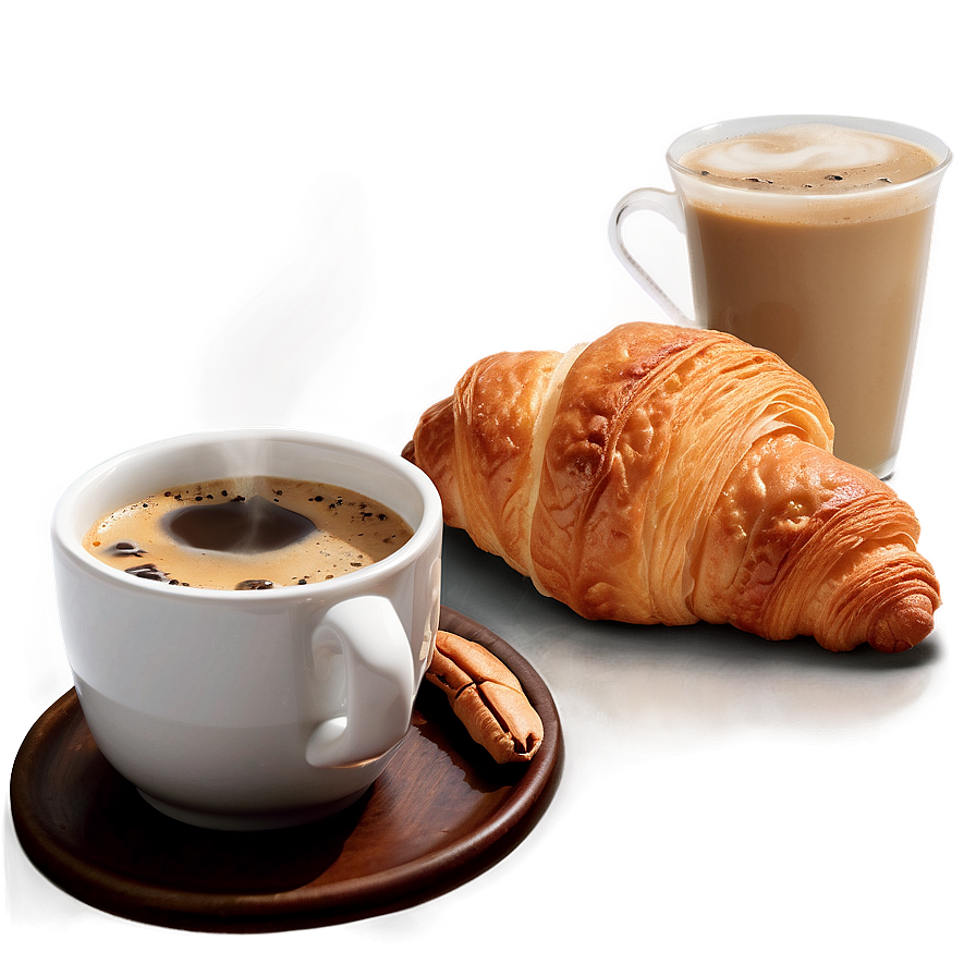 Croissant And Coffee Png Mjb7