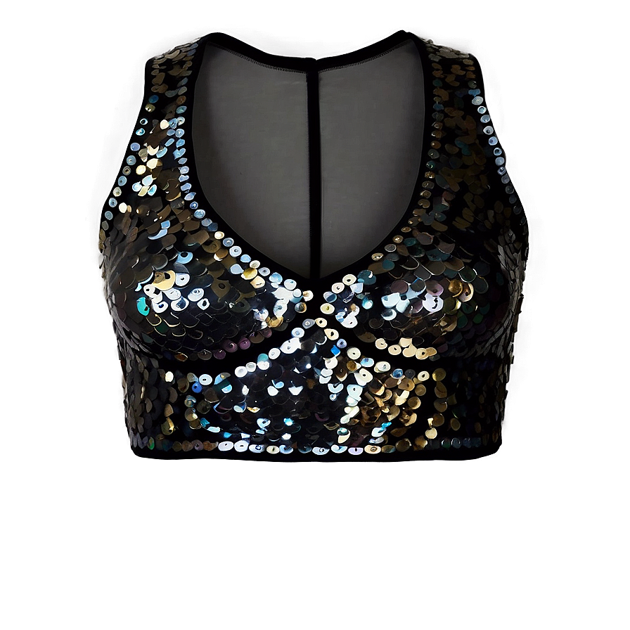 Crop Top With Sequins Png Aog44