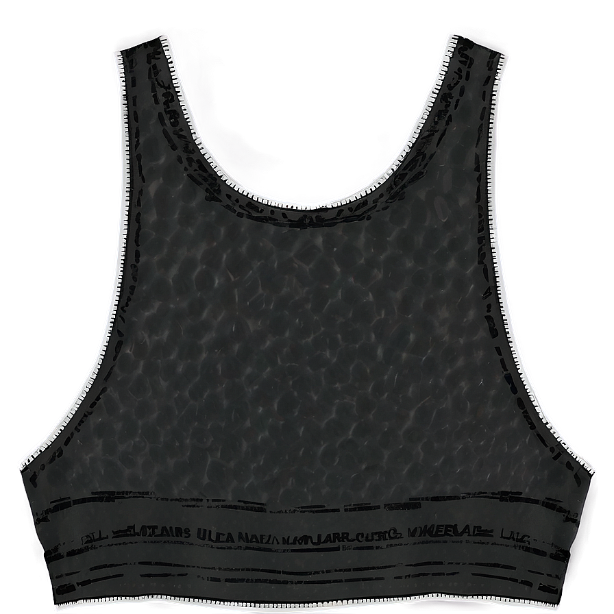 Cropped Black Tank Top Png 06282024