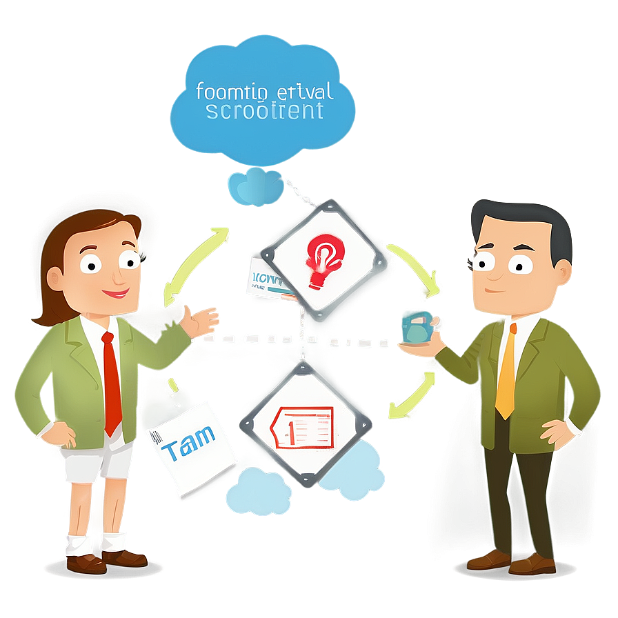 Cross-functional Team Brainstorming PNG pbp PNG with transparent background