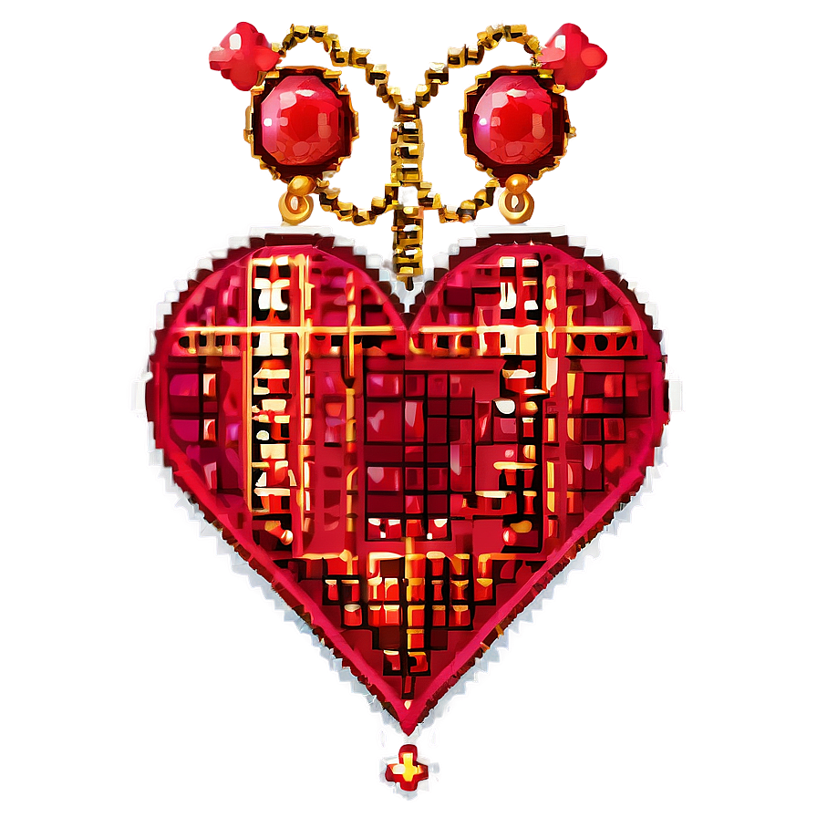 Cross Stitch Heart Png 05252024