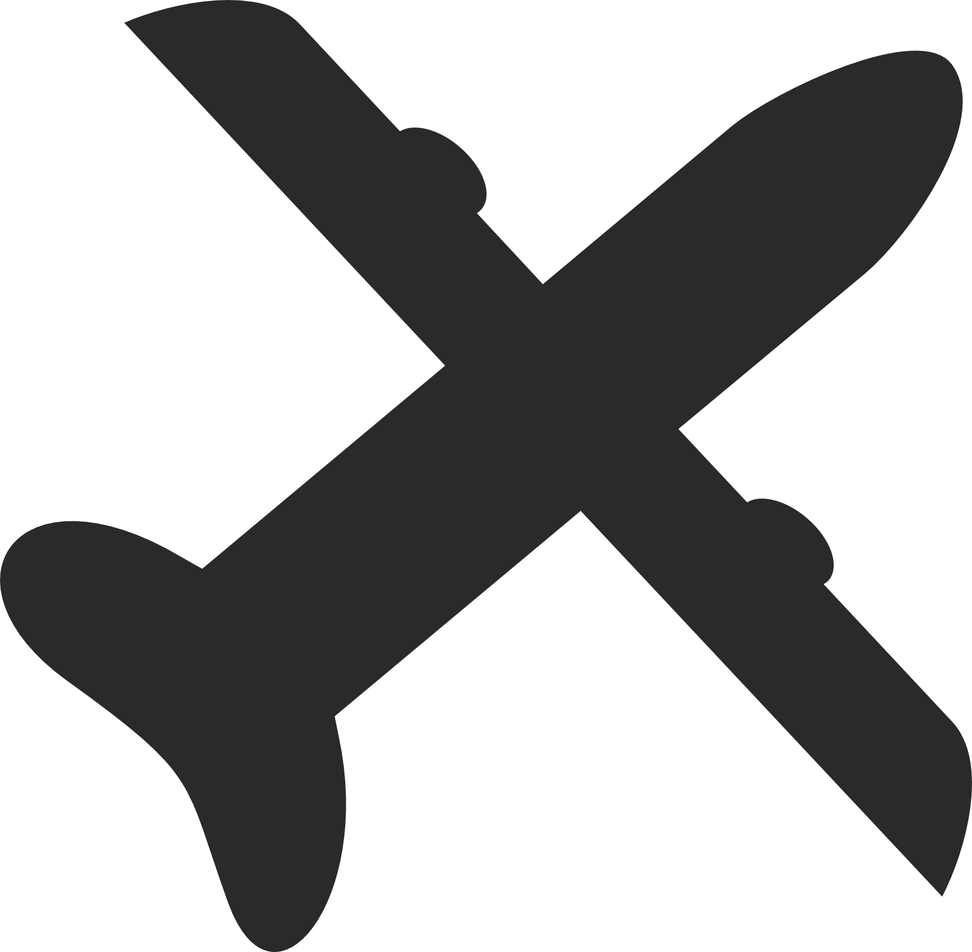 Crossed Airplane Silhouette Icon