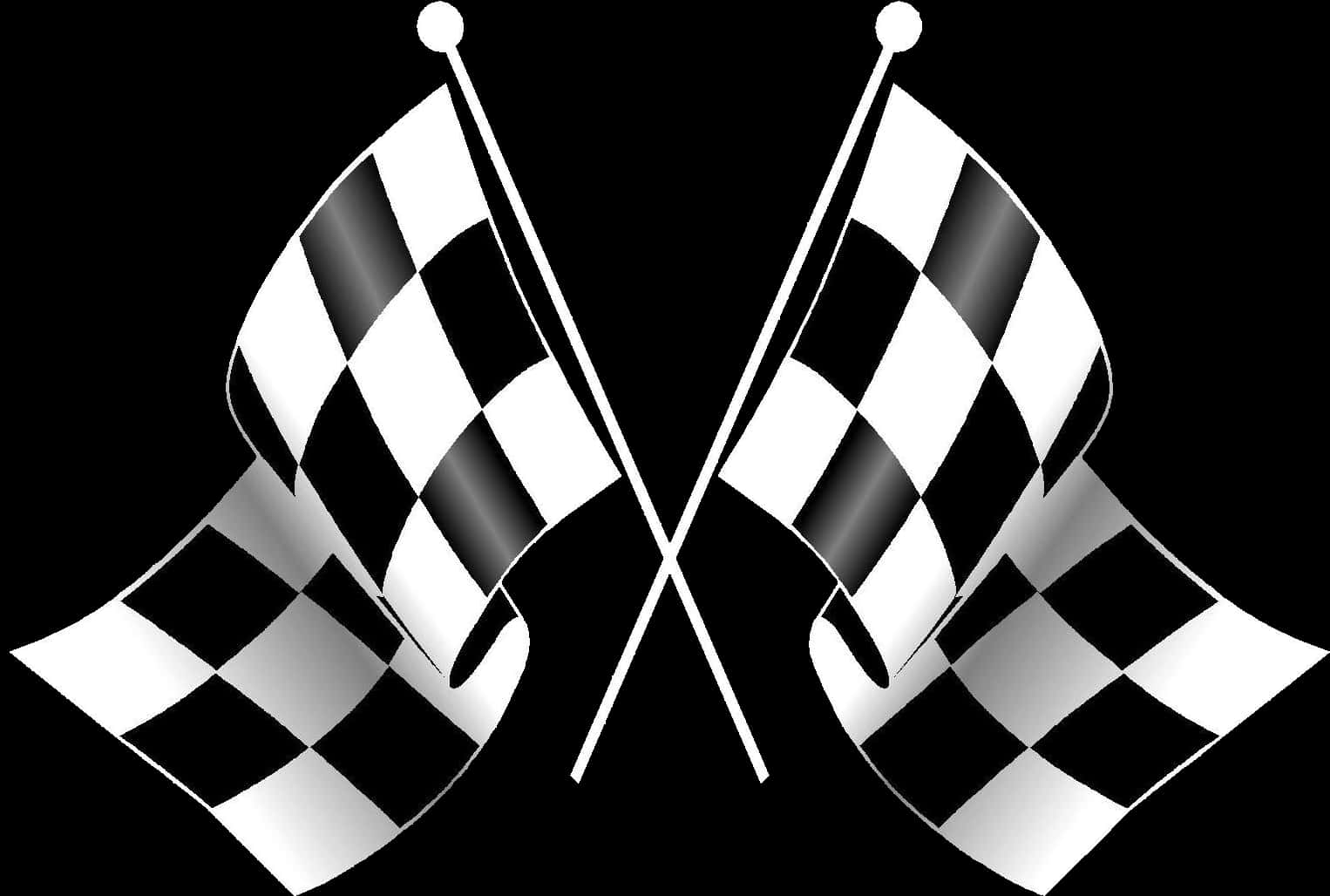 Crossed Checkered Flags Graphic