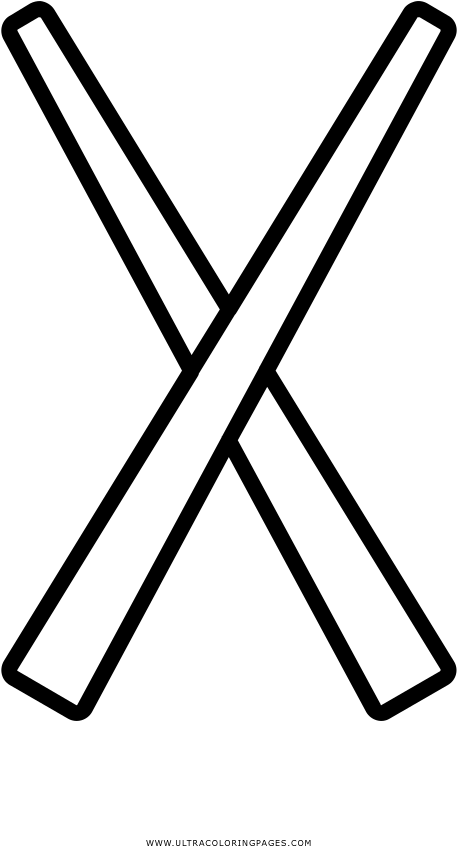 Chopsticks Coloring Page - Chopsticks Outline, HD Png Download PNG image with a transparent background, free high-resolution download
