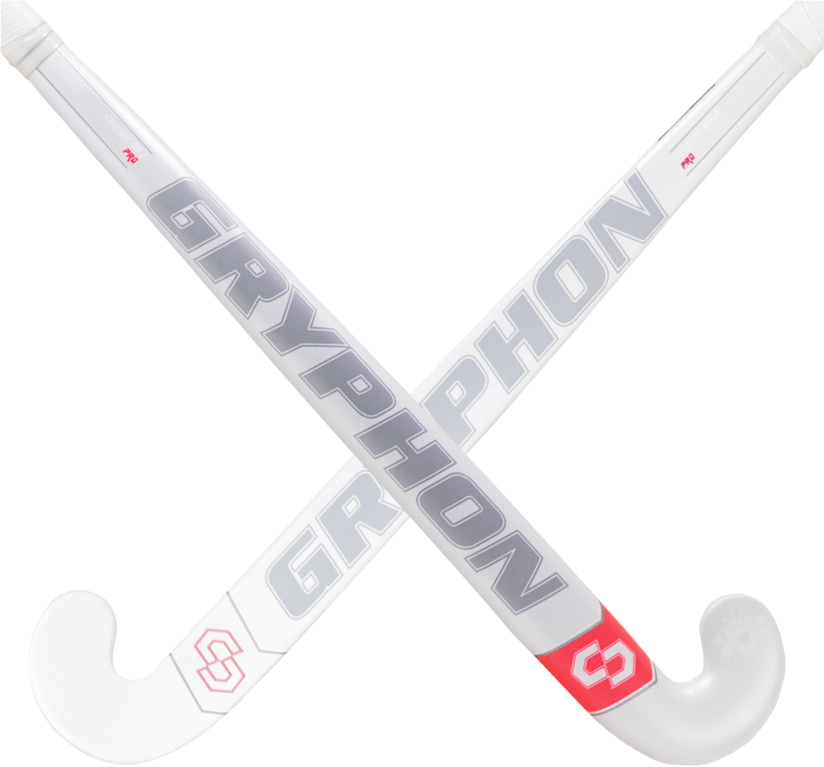 Crossed Field Hockey Sticks Graypho PNG with transparent background