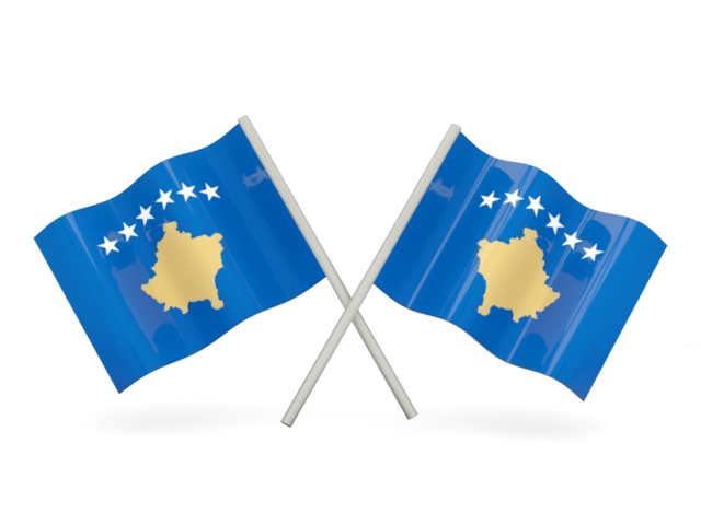 Crossed Flagsof Kosovo