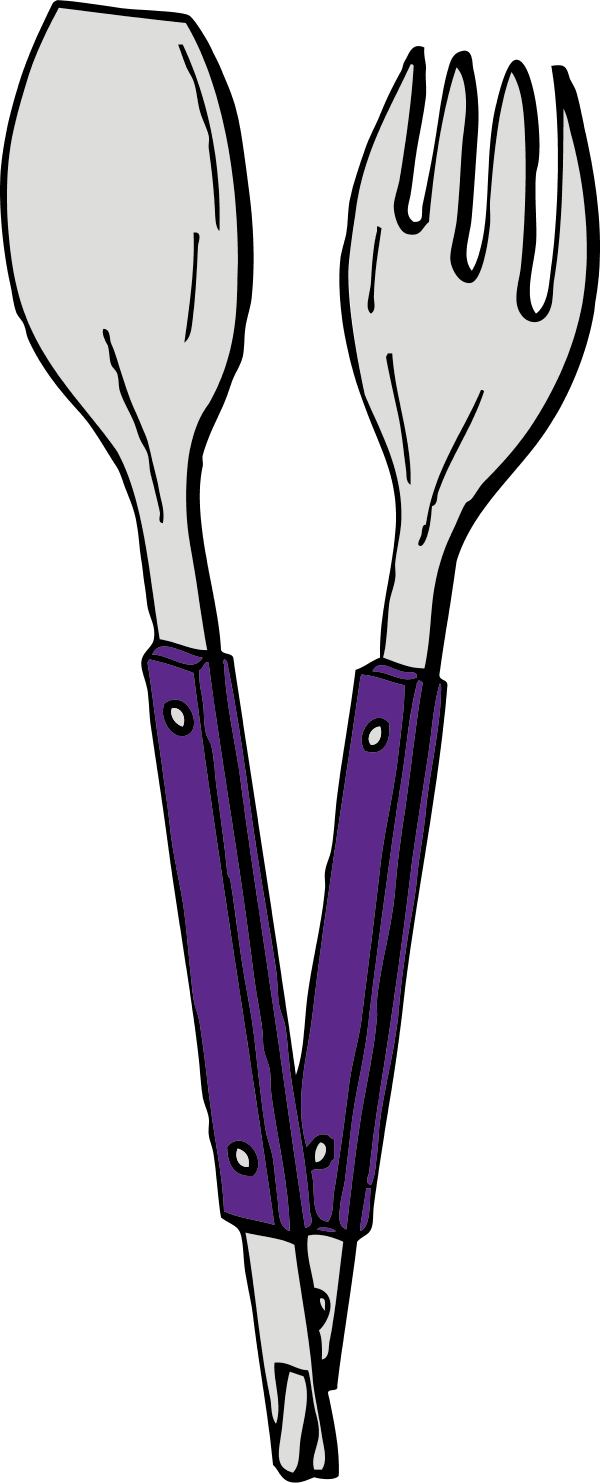 Crossed Forkand Spoon Illustration