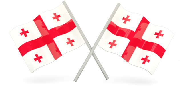 Crossed Georgian Flags