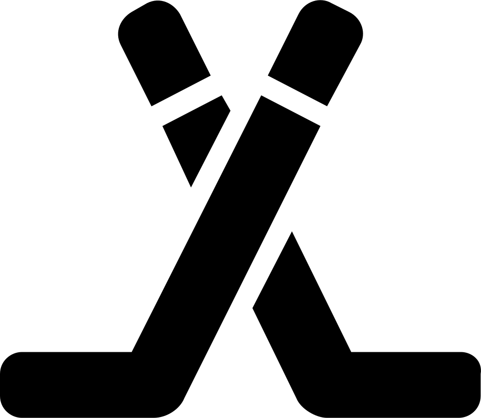 Crossed Hockey Sticks Icon PNG with transparent background