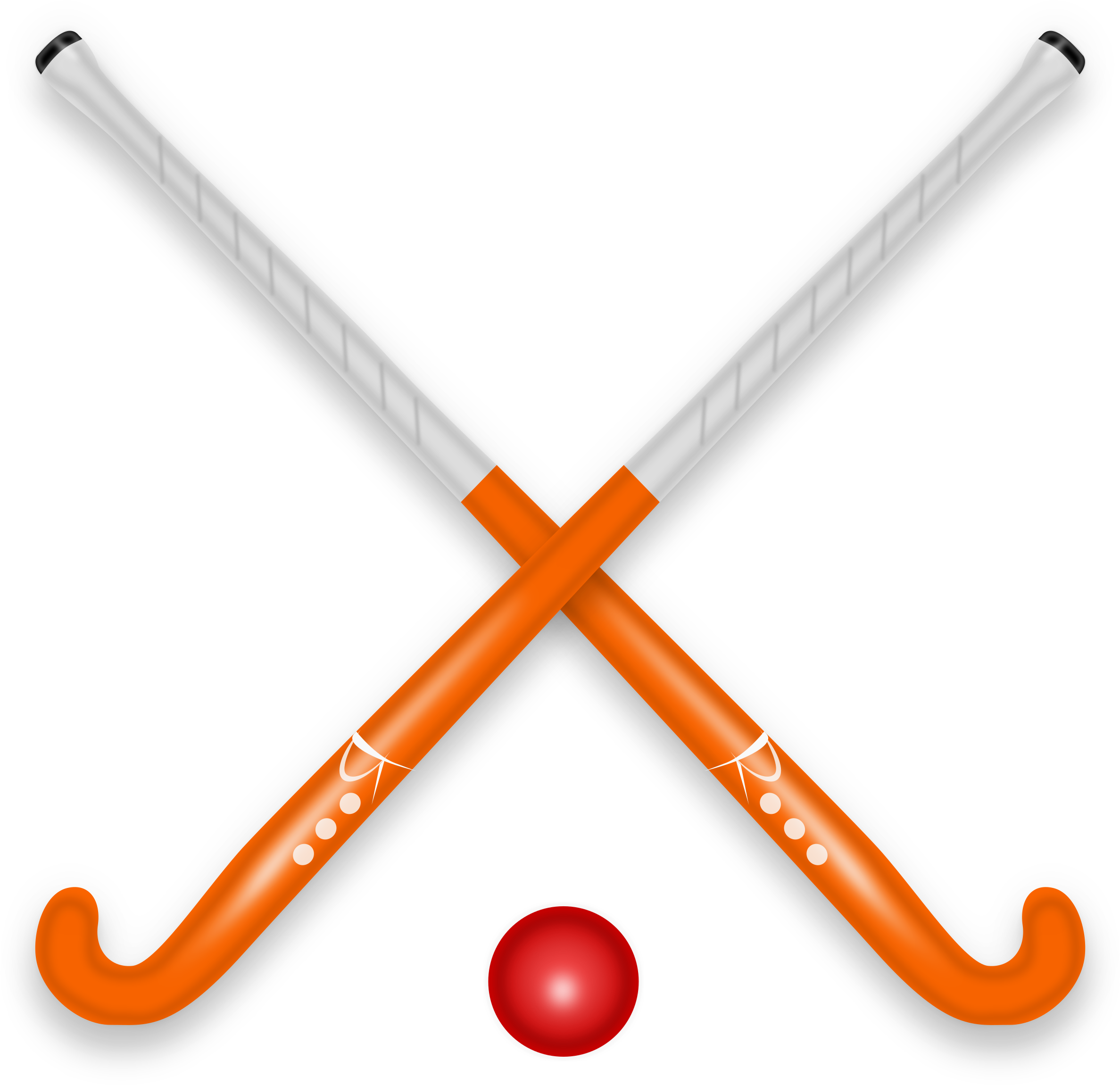 Crossed Hockey Sticksand Puck Graphic