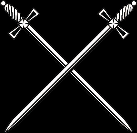 Crossed Medieval Swords Graphic