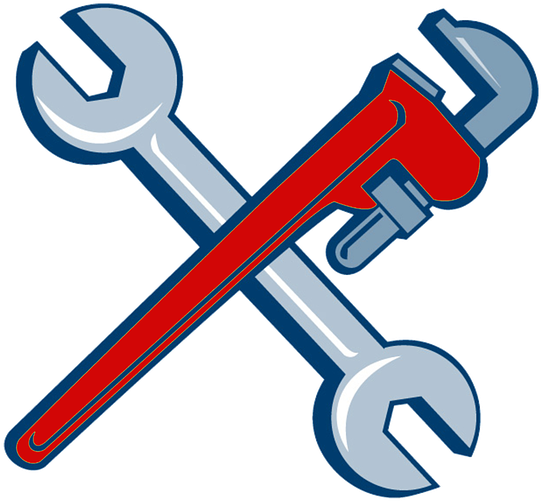 Crossed Plumbing Wrenches Graphic