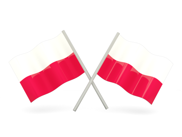 Crossed Polish Flags Illustration