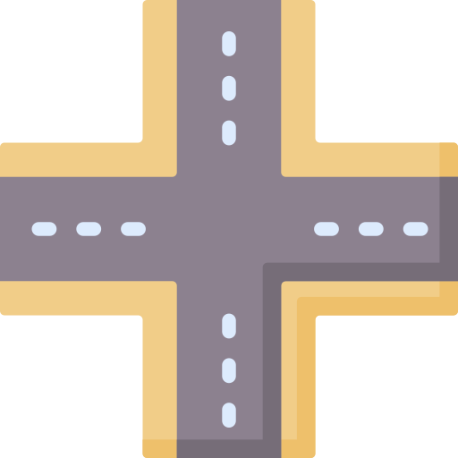 Crossroad Top View Illustration