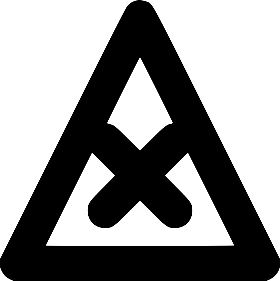 Crossroad Traffic Sign Icon PNG image with a transparent background, free high-resolution download