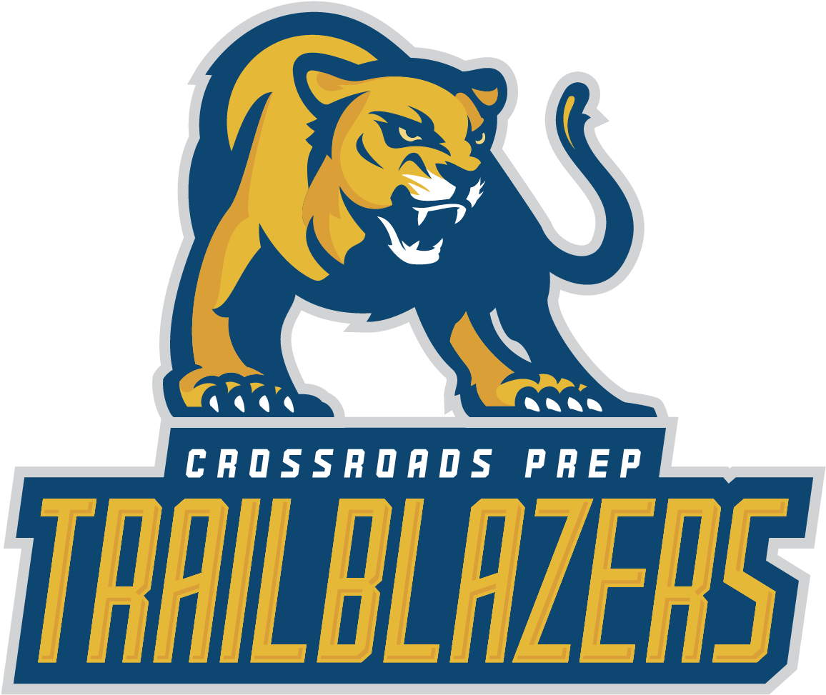 Crossroads Prep Trailblazers Mascot Logo PNG image with a transparent background, free high-resolution download